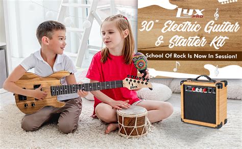 Lyxpro 30 Inch Electric Guitar And Starter Kit For Kids With 34 Size