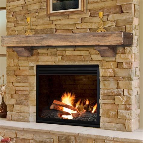 Pearl Mantels Shenandoah Traditional Fireplace Mantel Shelf Stone