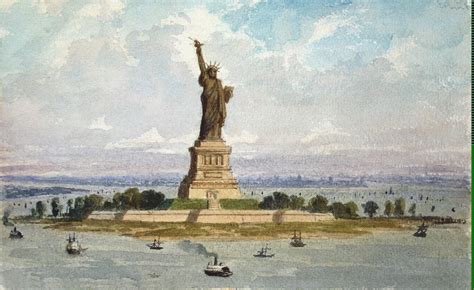 Statue Of Liberty In New York Painting Bartholdi Frederic Auguste Oil