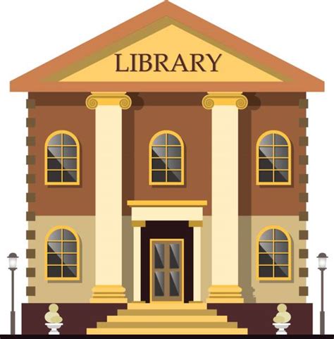 Best Library Exterior Illustrations Royalty Free Vector Graphics