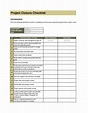 Contract Closeout Checklist Template