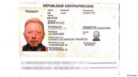 Boris Becker′s Diplomatic Passport Is ′fake′ Says Central African