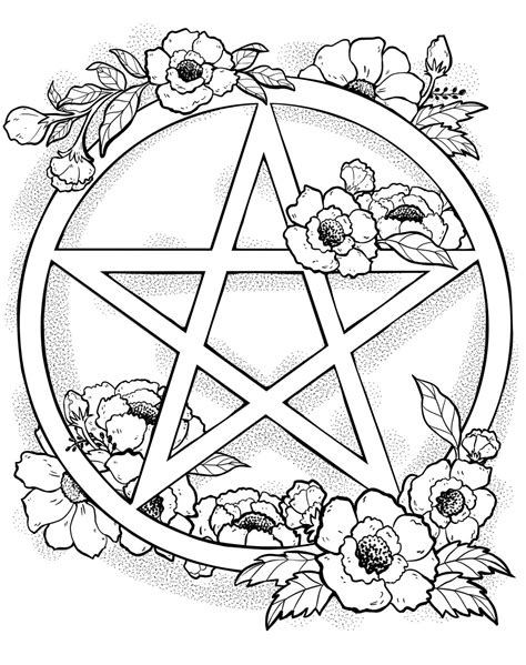 wiccan pagan coloring pages