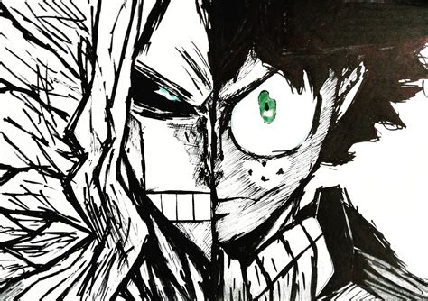 Finally I Did A Fanart Of All Might And Deku