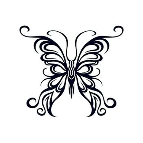 Buy Tribal Outline Butterfly Temporary Tattoo Temporary