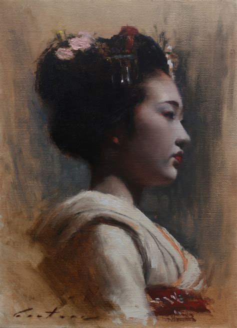 The Scarlet Fringe Geisha Art Oil Paintings And Drawing Of Geisha And