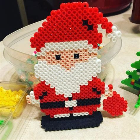 Santa Christmas Perler Beads By Celestefarr Pärlmönster