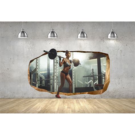 Startonight D Mural Wall Art Photo Decor Sexy Girl At And Gym Amazing Dual View Surprise Wall