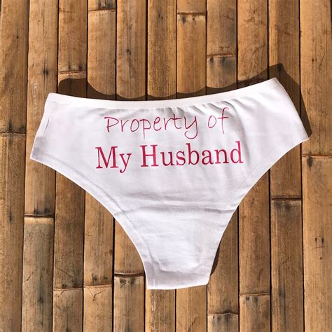Personalized Lingerie Property Of My Husband Panties Honeymoon Etsy