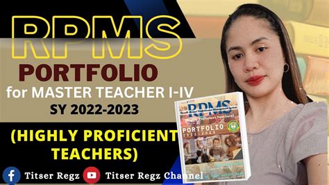 Rpms Portfolio For Master Teacher I Iv Sy 2022 2023 Highly