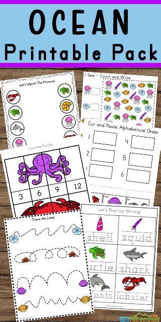 Free Printable Ocean Worksheets For Kids Artofit