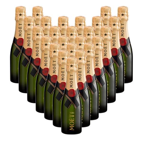 Moet Chandon Brut Nv Mini Moet Champagne 20cl With Gold Flute 24 Pack