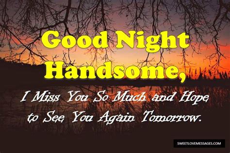 2023 Goodnight Handsome Quotes And Messages With Images Sweet Love