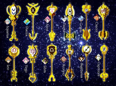Les 12 Clefs Des Esprits Du Zodiaque Fairy Tail Fairy Tail Fairy