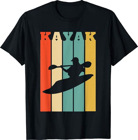Retro Vintage Whitewater Kayak Kayaking T Shirt Clothing