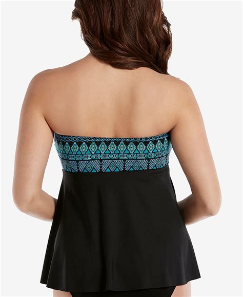 Miraclesuit Bandeau Strapless Tankini Top Macys