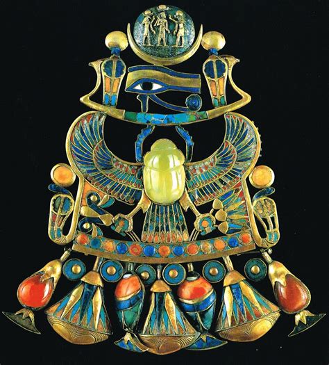 Beautiful Pectoral Belonging To Tutankhamun With A Meteor Glass Scarab