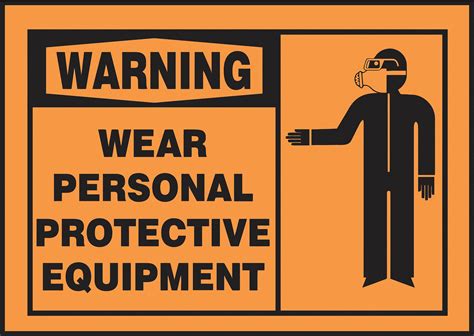 Accuform Safety Label Sign Format Traditional Osha Wear Personal