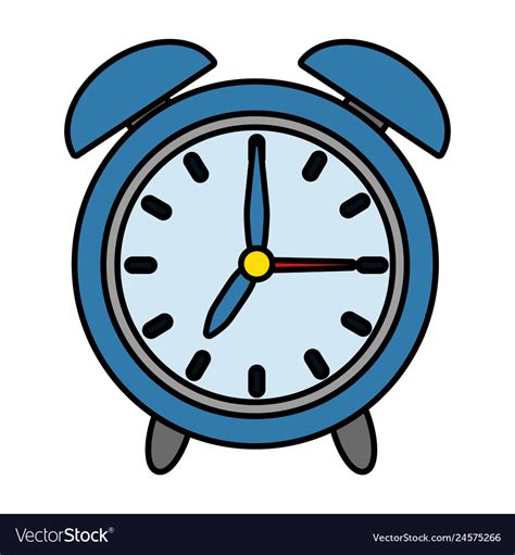 Time Clock Cartoon Royalty Free Vector Image Vectorstock