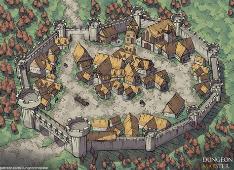 Country Keep Public Dungeon Mapster On Patreon Fantasy Town
