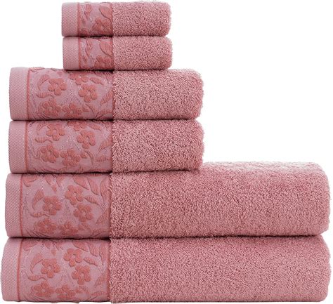 Hygge Fine Cotton Turkish Towels For Bathroom Towel Set Of Pink