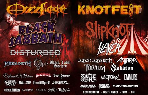 Ozzfest Meets Knotfest 2016 Se Unen Los Festivales Ozzfest Y Knotfest