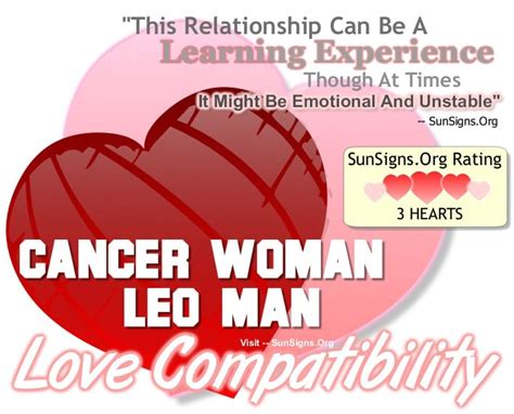 A cancer man not only understands how you think and feel but thinks and feels the same way. Cancer Woman Leo Man - A Learning Relationship | SunSigns.Org