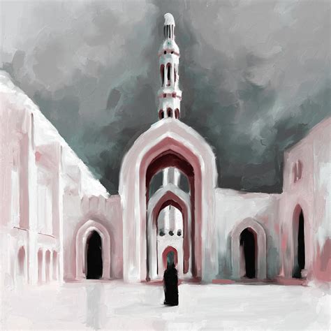 Painting 684 2 Grand Mosque Painting By Mawra Tahreem Fine Art America
