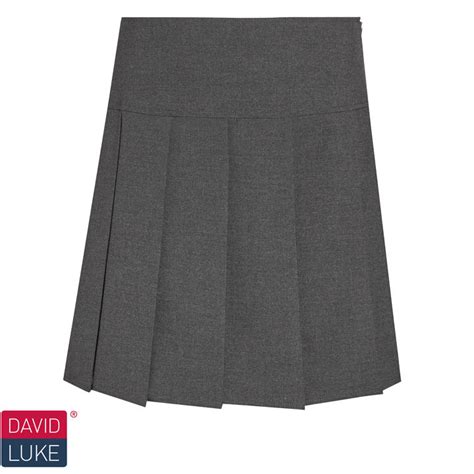 Panel Pleated School Skirt Grey David Luke Ltd