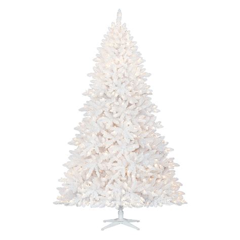 75 Pre Lit White Flocked Christmas Tree With 700 Lights F14 At Home