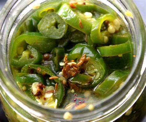 Green Pepper And Chili Pickles 4 Steps With Pictures Instructables