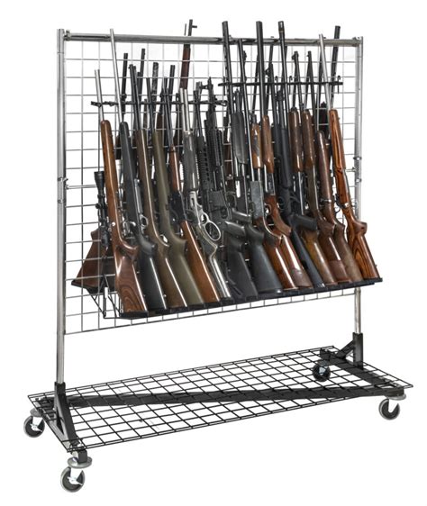 32 Rifle Rolling Display Rack Ease In Displaying And Transporting