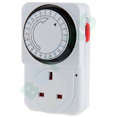 24 Hour Programmable Timer Switch Mains Wall Home Socket Uk Plug Timer