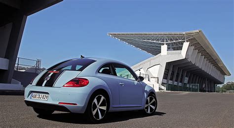 2012 Volkswagen Beetle Light Blue With Stripes Rear Car Hd