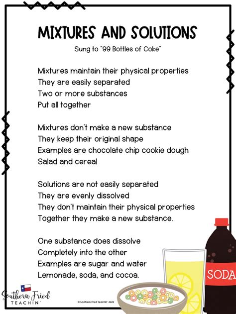 Mixtures And Solutions Activities Southern Fried Teachin