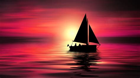 Sunset And Boat Wallpapers 4k Hd Sunset And Boat Backgrounds On