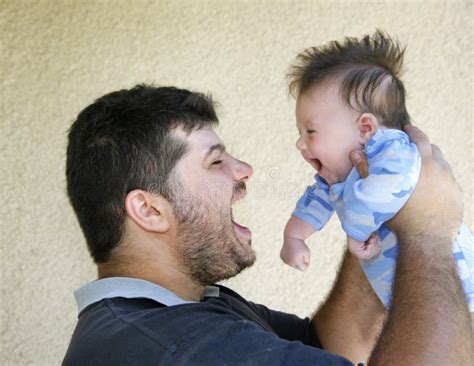 A Handsome Father With Son Stock Image Image Of Happiness 14170565