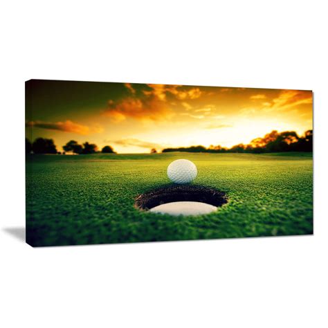Design Art Golf Ball Near Hole Landscape Artwork Canvas Print Walmart