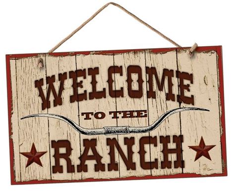 Welcome To The Ranch Sign Ranch House Decor Ranch Sign Western Decor