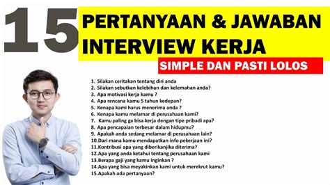 Jawaban Pertanyaan Interview Kerja Pertanyaan Dan Jawaban Interview Kerja Fresh Graduate