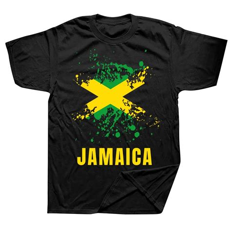 Jamaica Retro Vintage Sport Jamaican Flag T Shirts Graphic Cotton