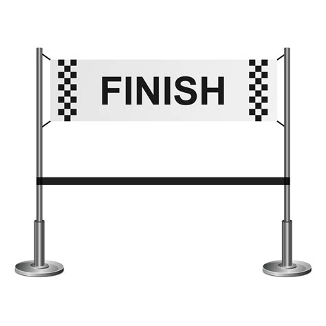 Finish Line Isolated On White Background Vector Art At Vecteezy