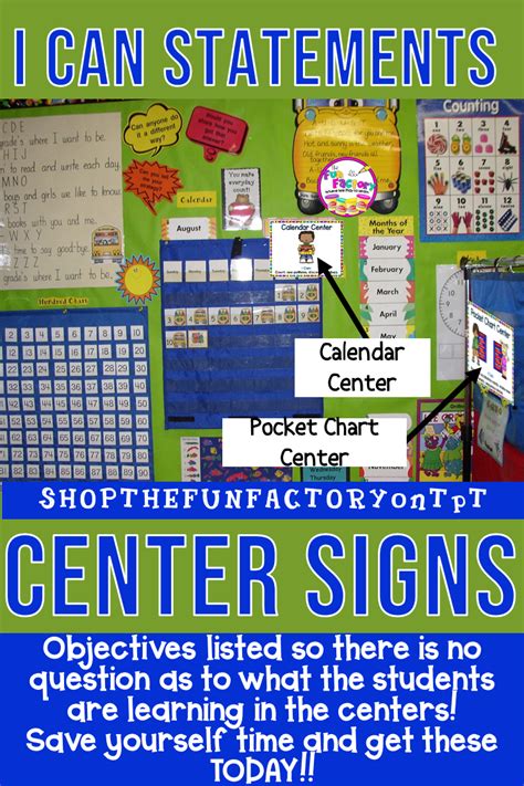 Editable Preschool And Kindergarten Center Labels I Can Statements