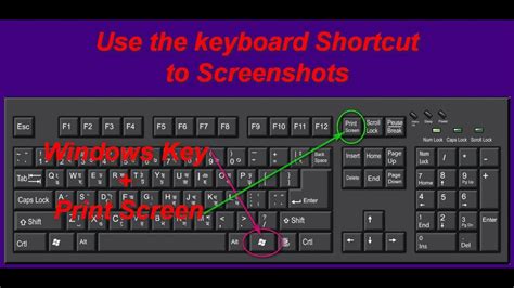 use the keyboard shortcut to screenshots pc and laptop youtube