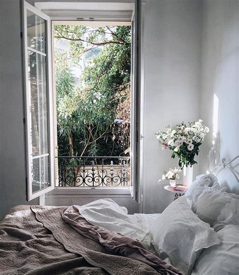 A minimalist bedroom does not have stacks of throw pillows. large windows, greens, and neutrals | Home decor ...