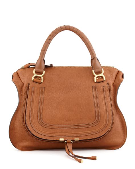 Chloe Marcie Large Leather Satchel Bag Neiman Marcus