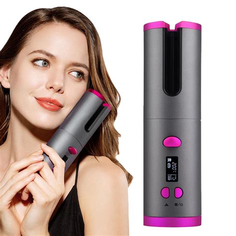Auto Cordless Hair Curler Portable Wireless Usb Rechargeable Curling