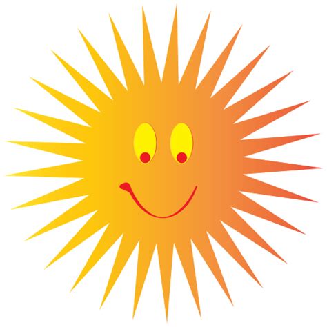 Happy Smiley Hot Sun Clipart I2clipart Royalty Free Public Domain