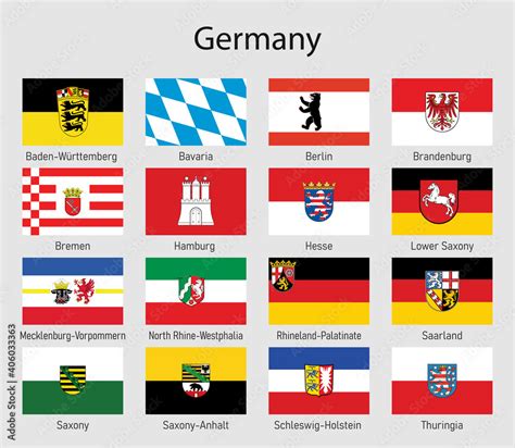 flags of the states of germany all german lands flag collection stock vektorgrafik adobe stock