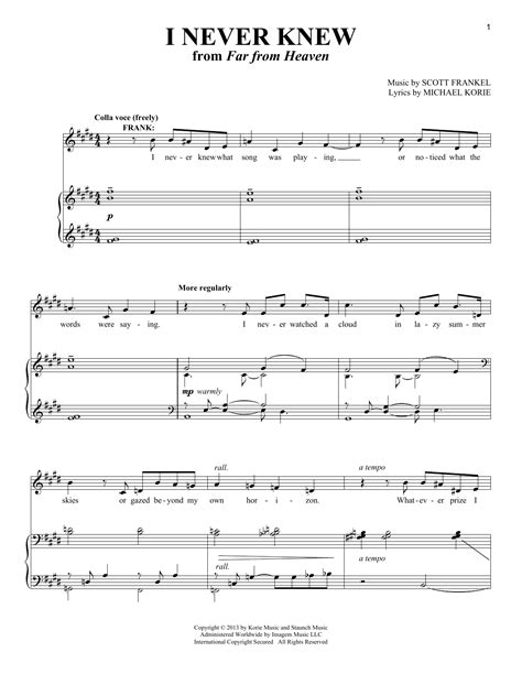 Never knew i needed lyrics. I Never Knew | Sheet Music Direct